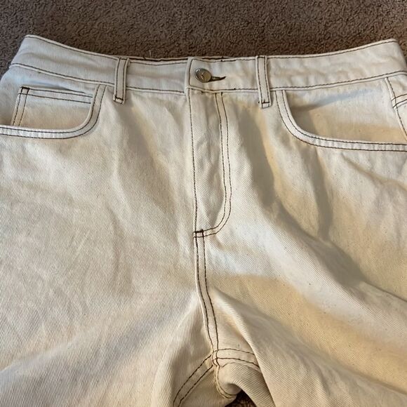 Reclaimed vintage cream jeans 32 - Picture 4 of 8